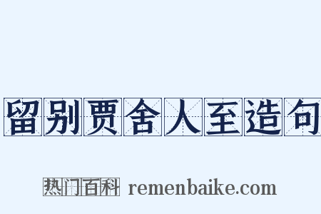 留别贾舍人至造句是什么意思的图片